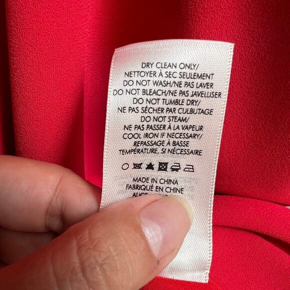 NEW Alice + Olivia Red Cara Cut-Out Flared Mini Dress Size 0 - Picture 9 of 9